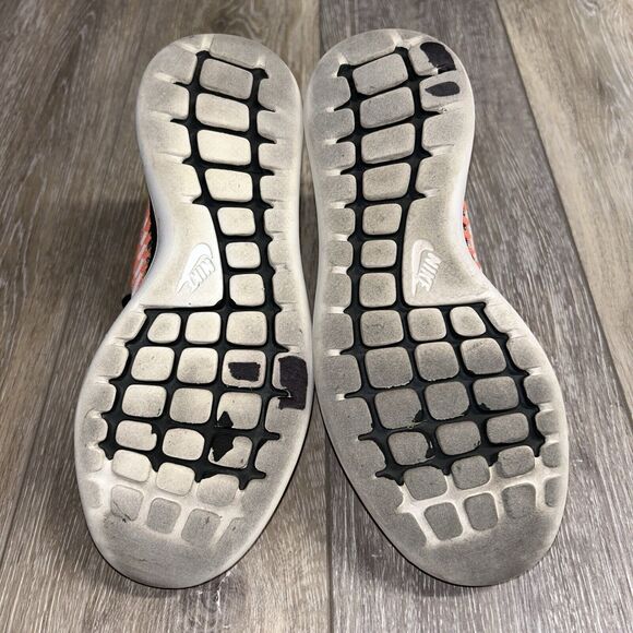 Nike Womens US Size 6.5 Roshe Two Flyknit 844929-005 Black Orange Sneaker Shoes - Picture 10 of 11